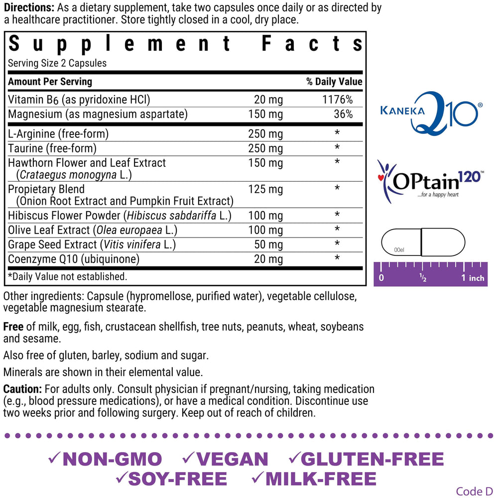 Close-up of the Blood Pressure Support bottle label