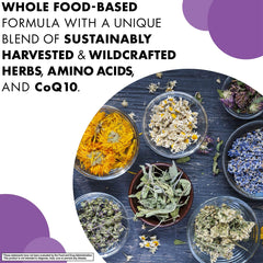 Herbal ingredients including hawthorn, onion, pumpkin, hibiscus and olive