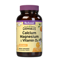 Bluebonnet Calcium Magnesium Plus Vitamin D3 EarthSweet chewable tablets bottle
