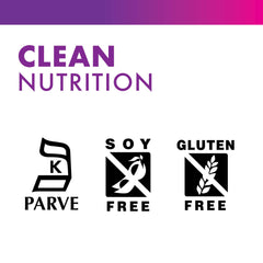 Packaging detailing allergen-free and kosher certification