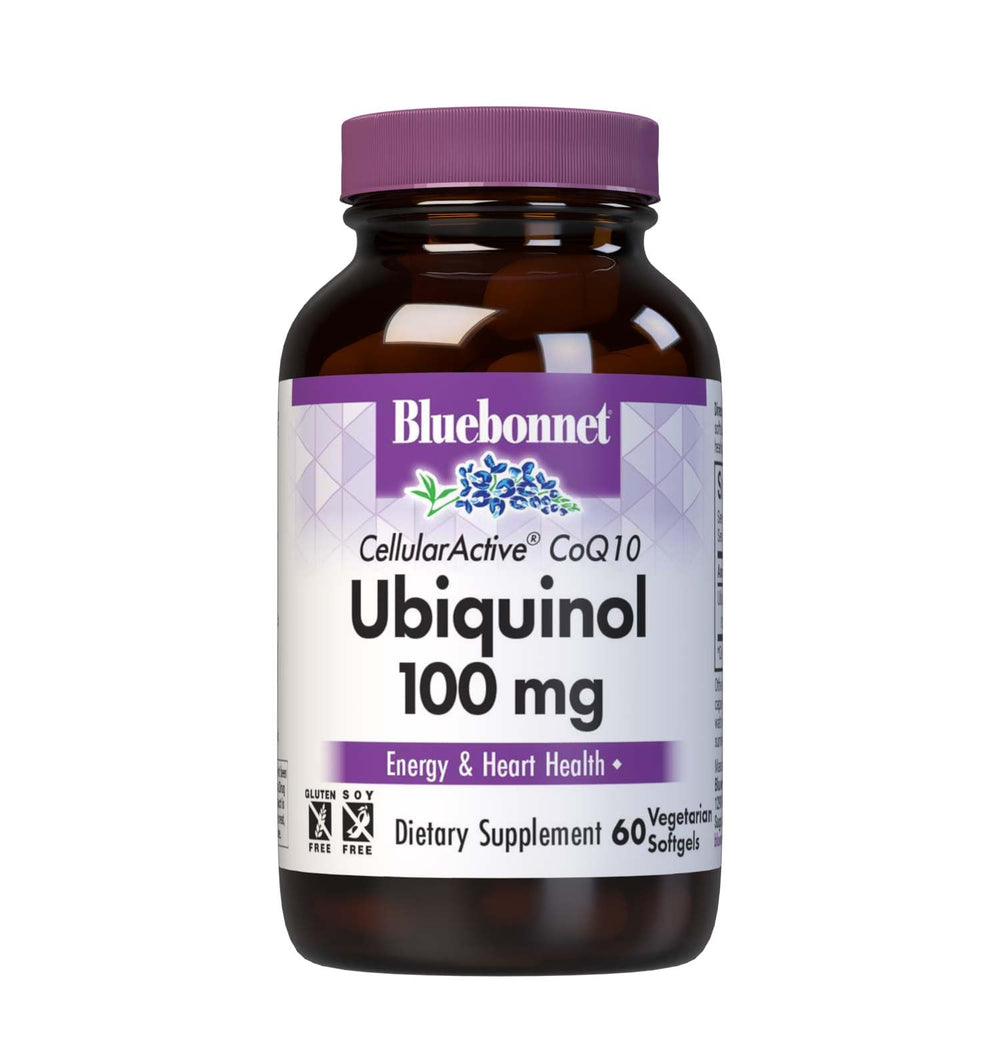 Bluebonnet CellularActive CoQ10 Ubiquinol 100 mg vegetarian softgels bottle front