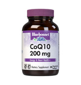 Front view of BlueBonnet CoQ-10 Vegetarian Softgels bottle, 200 mg, 30-count