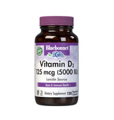 Bluebonnet Vitamin D3 5000 IU bottle with 120 veggie capsules