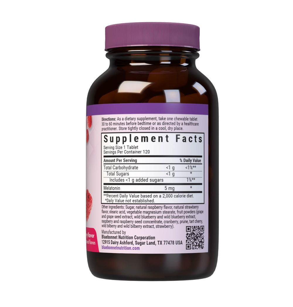 EarthSweet Melatonin 5 mg raspberry chewables close-up