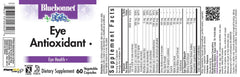 BlueBonnet Eye Antioxidant capsules close-up featuring gluten-free, dairy-free formula for sensitive diets.