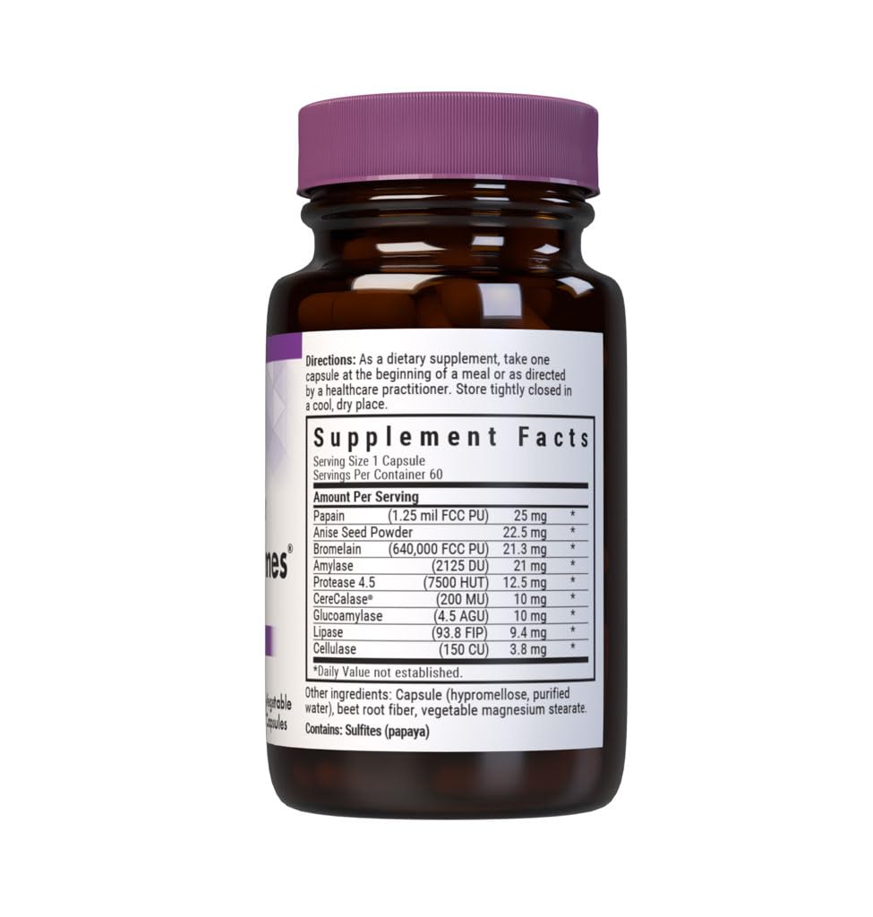 BlueBonnet Full Spectrum Optimum Enzymes Vegetarian Capsules bottle close-up