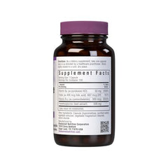 Close-up of ingredients listing for Vitamin B6, B12, Folic Acid and Trimethylglycine