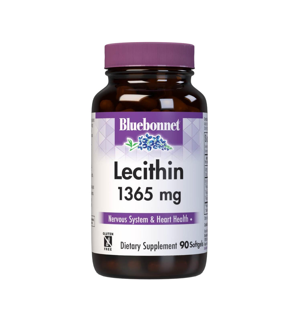 BlueBonnet Lecithin 1365mg softgels bottle for daily wellness support