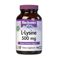 Bluebonnet Nutrition L-Lysine 500mg bottle label