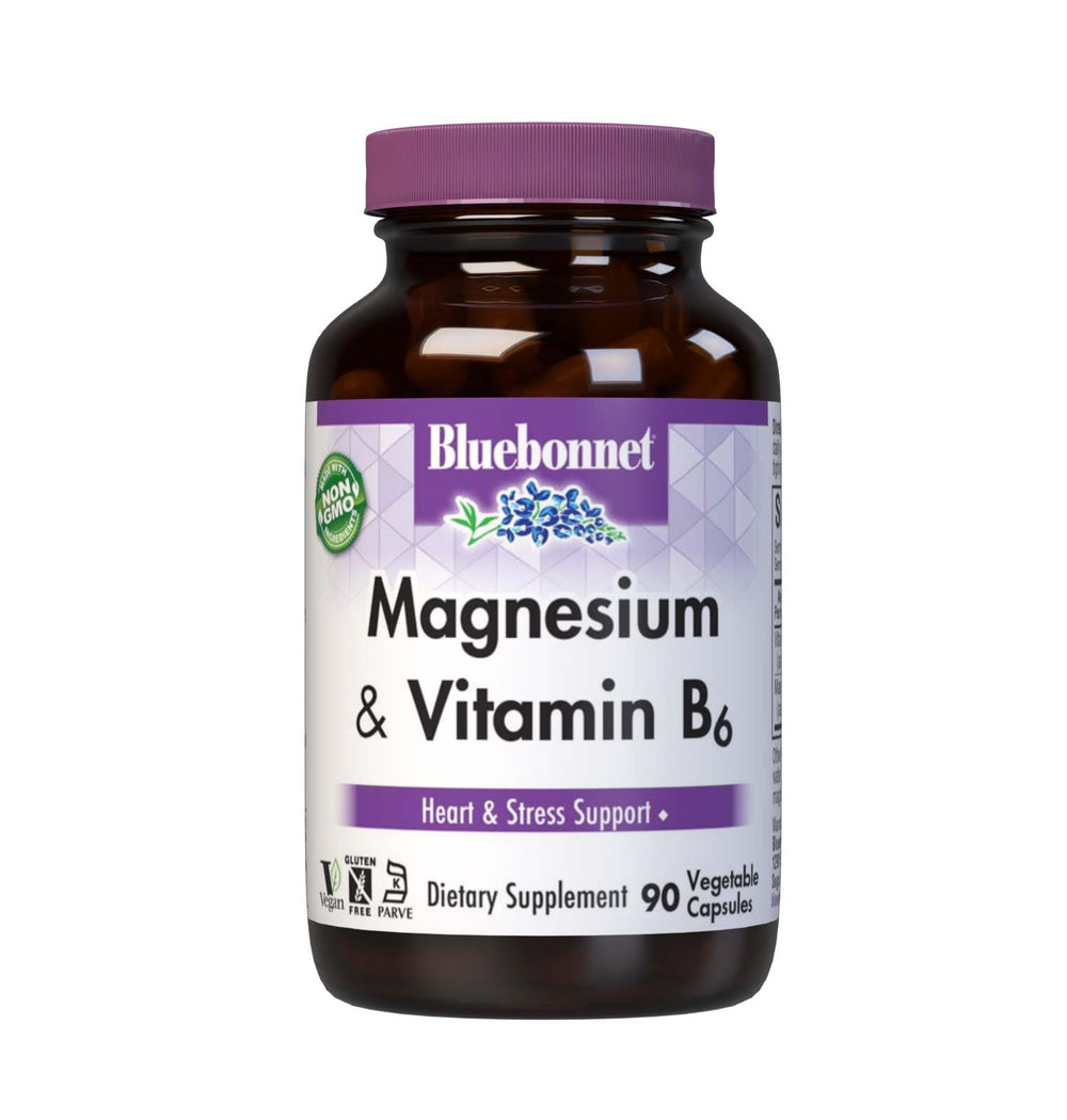 Bluebonnet Magnesium & B6 bottle – front view