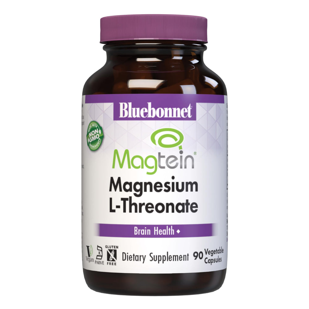 Bluebonnet Magtein Magnesium L-Threonate bottle and label