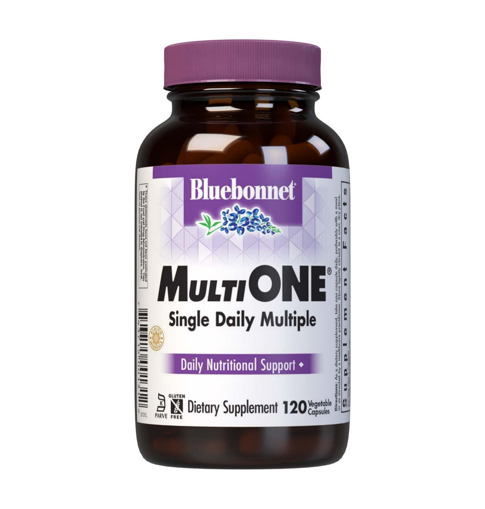 Bottle of Bluebonnet Multi One with Iron vegetable capsules