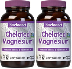 Front label of Bluebonnet Nutrition Albion Chelated Magnesium 200 mg, pack of 2