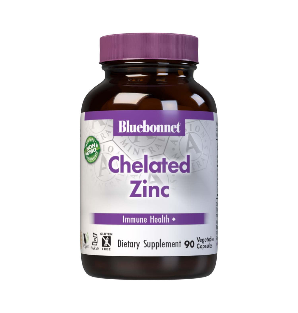 Bluebonnet Chelated Zinc 30 mg in vegetable capsules
