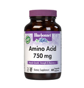 Bluebonnet Nutrition Amino Acid 750mg bottle with white vegetable capsules