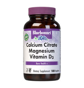 Bluebonnet Nutrition Calcium Citrate Magnesium Plus Vitamin D3 Caplets bottle label