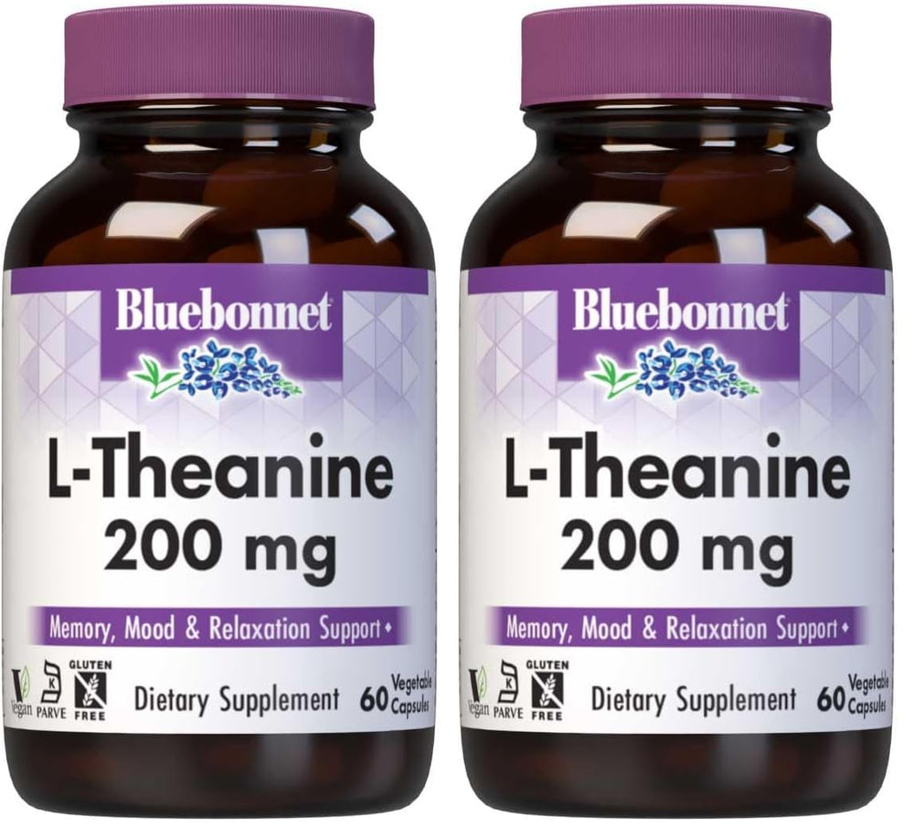 BlueBonnet Nutrition L-Theanine 200mg per serving – Pack of 2 image 1
