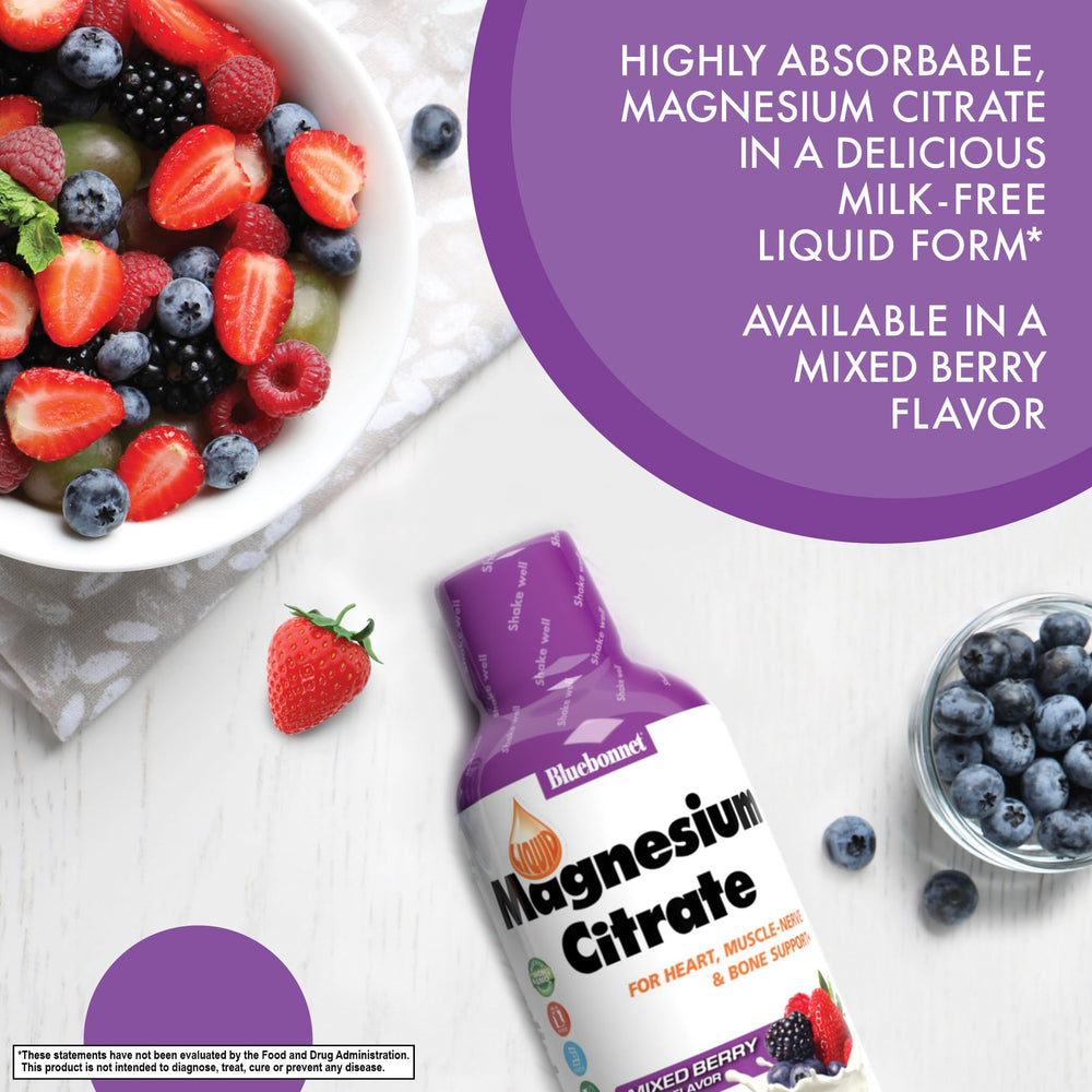 Liquid magnesium citrate being poured into a glass