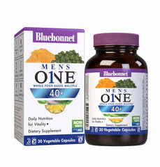 BlueBonnet Nutrition Men's ONE 40+ bottle front label