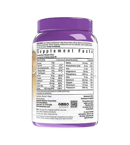 Bluebonnet Super Earth Brewer's Yeast Powder product label