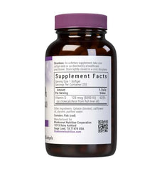 Close-up of yellow Vitamin D3 softgels