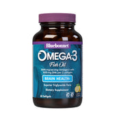 Front view of Bluebonnet Omega-3 Brain Formula 60-softgel bottle