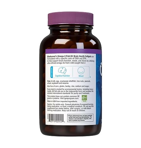 BlueBonnet Omega-3 Brain Formula label