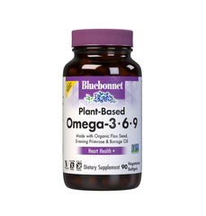 Bluebonnet Plant-Based Omega 3-6-9 softgels bottle – 90 count