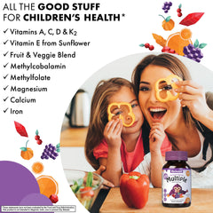 Illustrations of super fruits and vegetables used in the formula