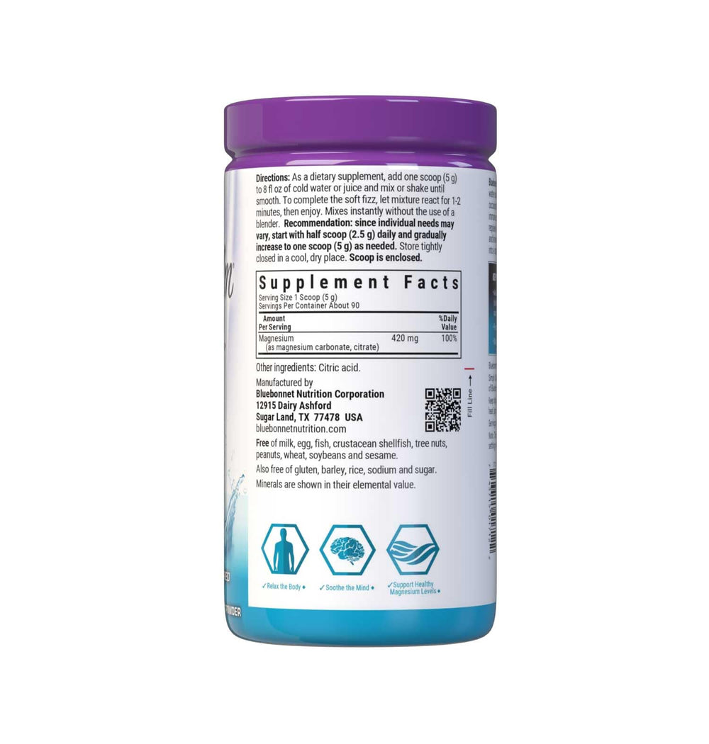 Close-up of Simply Calm Powder label