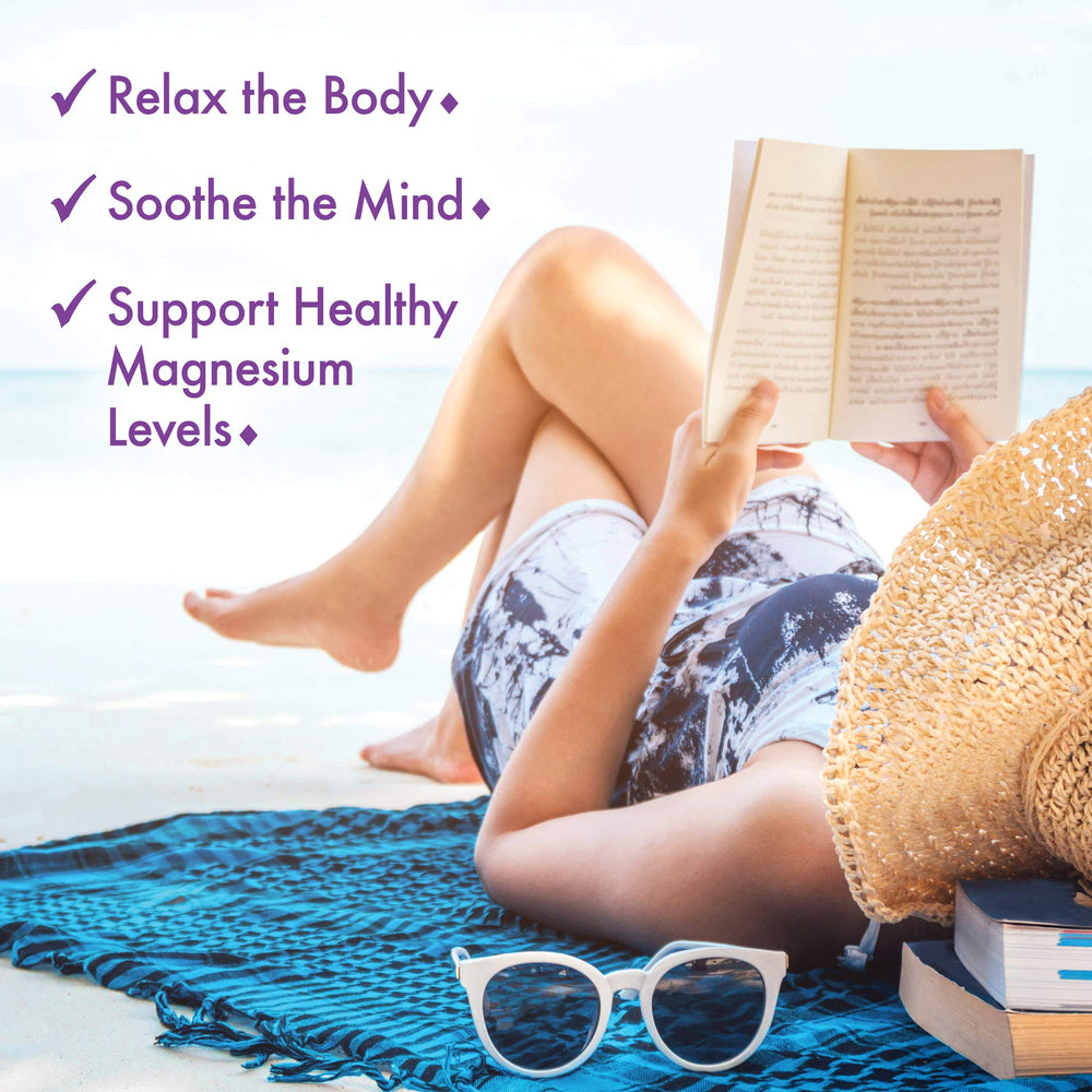 Serving scoop of Simply Calm magnesium powder