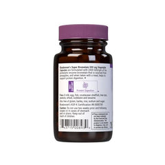 Supplement facts panel and label of BlueBonnet Bromelain capsules