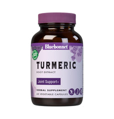 BlueBonnet Turmeric Root Extract bottle shows 400 mg extract for joint support potential.