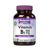 Bluebonnet Vitamin B1 100 mg mood support capsules - front view