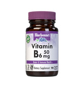 Bluebonnet Vitamin B6 50 mg vegetable capsules bottle label