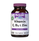 Bluebonnet Nutrition Vitamin C D3 Zinc bottle label