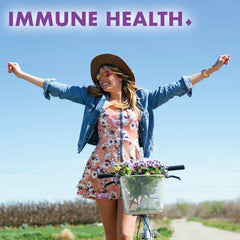 Graphic highlighting bone support and immune health benefits