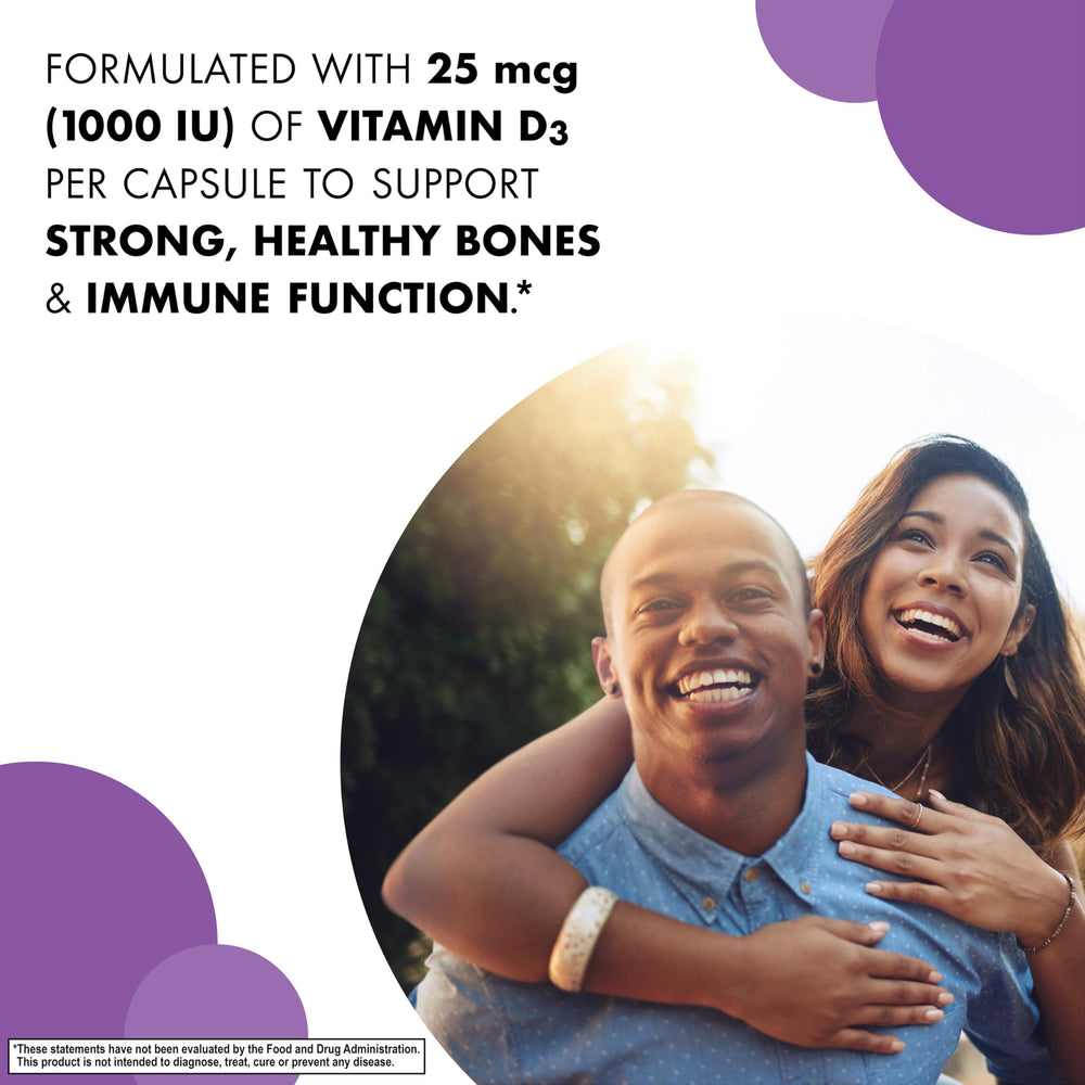 Recyclable amber glass bottle packaging for BlueBonnet D3