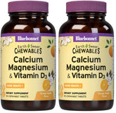 BlueBonnet Calcium Magnesium Plus Vitamin D3 EarthSweet chewable lozenges