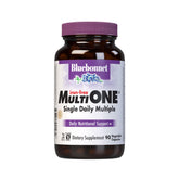 Bluebonnet Multi One Iron-Free multivitamin bottle on white background