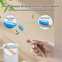 10-count set of biodegradable bamboo toothbrushes
