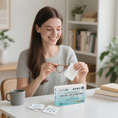BlueGuard wipes cleaning screens, tablets, and laptops