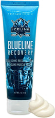 Blueline Recovery Cooling Gel 3 oz bottle with menthol in packaging