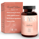 BLYSS Nutrition saffron supplements bottle label