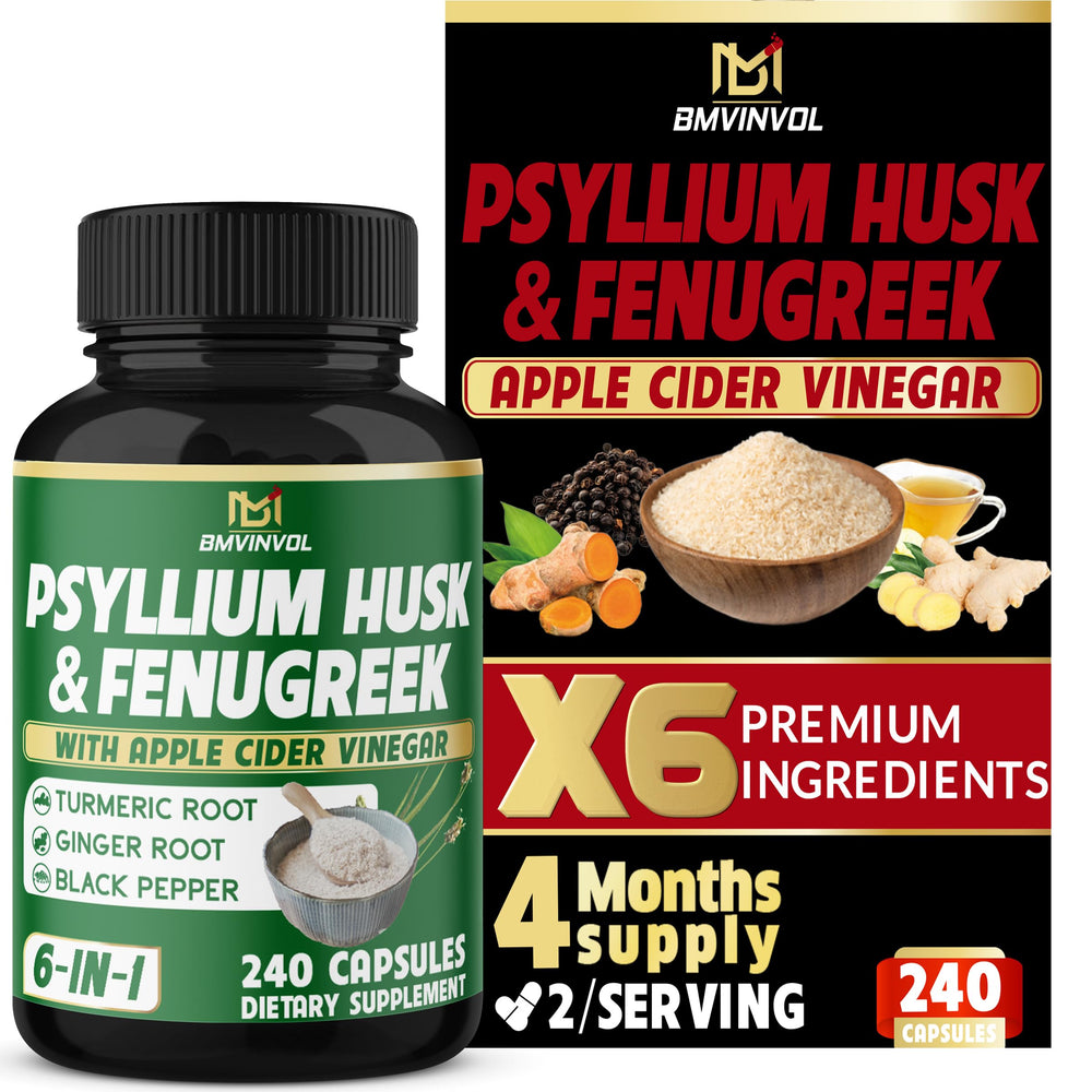 BMVINVOL 6-in-1 Psyllium Husk Capsules - front view