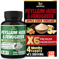 BMVINVOL 6-in-1 Psyllium Husk Capsules - front view