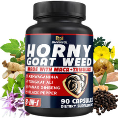 Product packaging for BMVINVOL Horny Goat Weed Men 90 capsules
