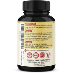 Back of packaging with supplement facts