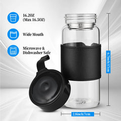 BNCWCQZ glass shaker odorless BPA free for clean tasting beverages
