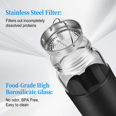 BNCWCQZ glass shaker odorless BPA free for clean tasting beverages